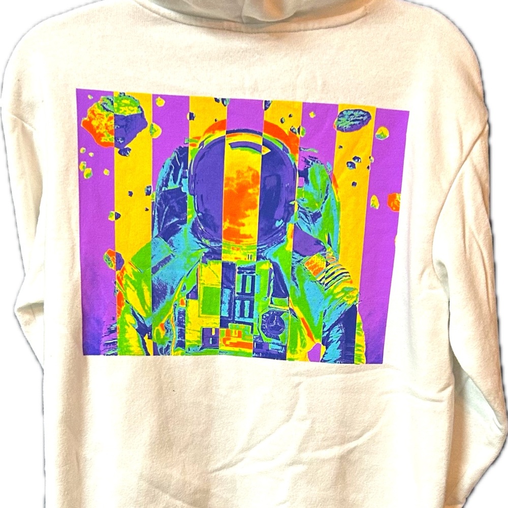 C-Life Mens NASA Sweatshirt - Astronaut Space Mission Graphic Pullover Hoodie